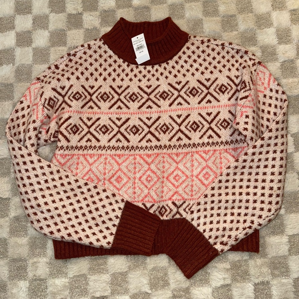 American Eagle knit Geometric Patterned Sweater new